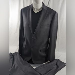 Vitale Barberis Canonico Dolcetto Wool Suit Mens 42R Slim Charcoal Gray, 36x29